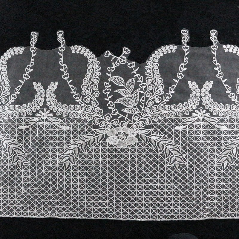 Luxury Embroidery border lace trimming for wedding