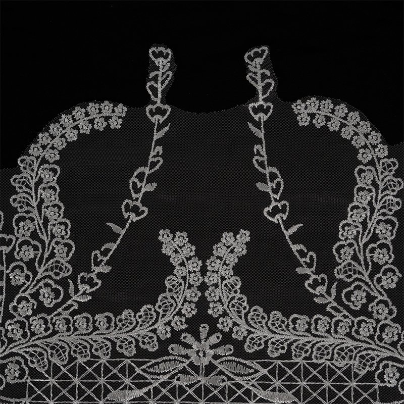 Luxury Embroidery border lace trimming for wedding