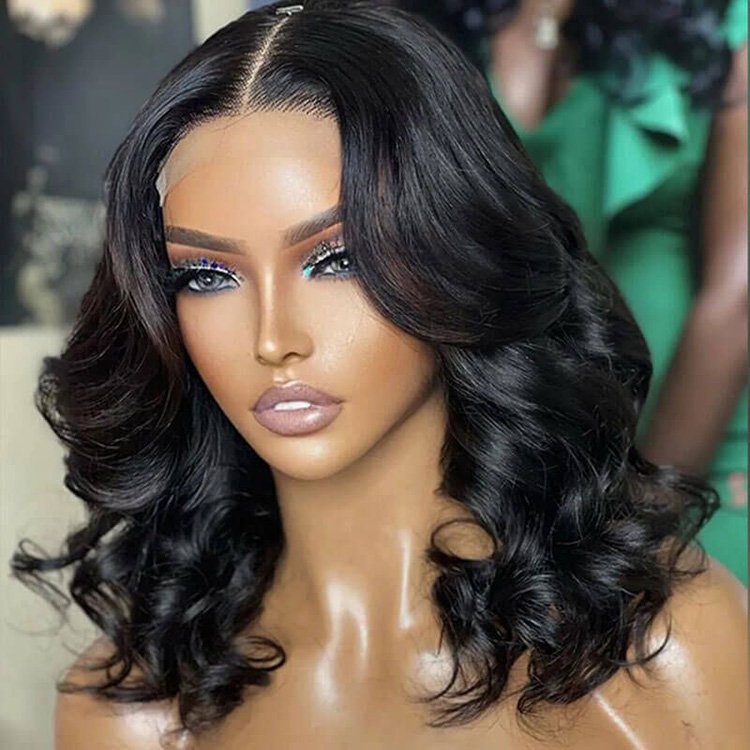 Peruvian Human Hair Curly Body Wave Wigs Lace Frontal Unprocessed Raw Hair Wigs