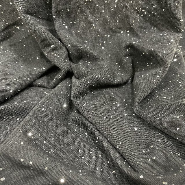 better version 1mm sliver sequin embroider Knitted sweater texture fabric for high fashion clothing