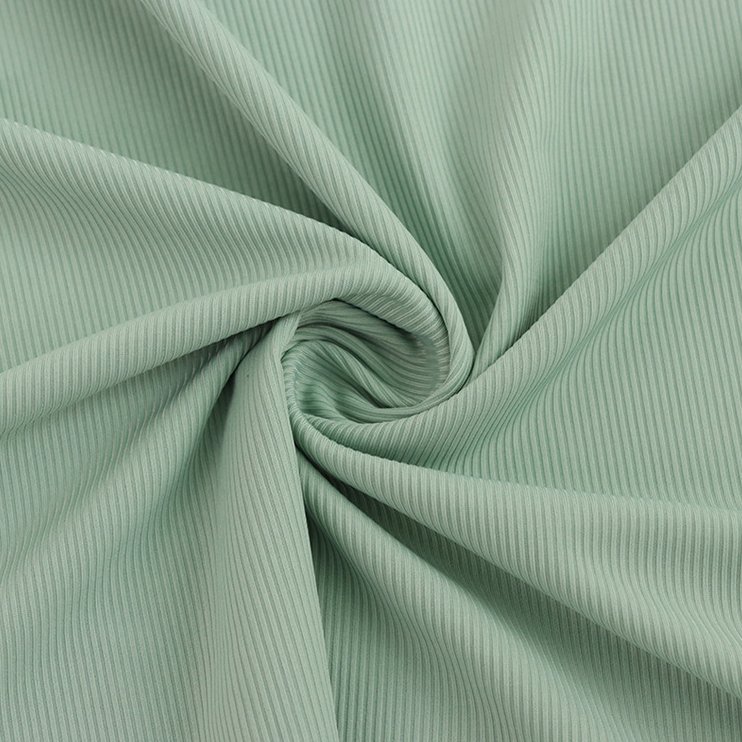 high end elastic fabric 180gsm 95% polyester 5% spandex knitted rib fabric