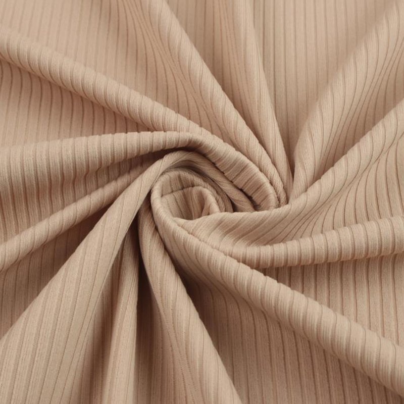 Customized Wholesale 82% Nylon 18% Spandex Stretch 180Gsm Fabric Pit Strips Knit Rib Jacquard Fabric For Sportswear