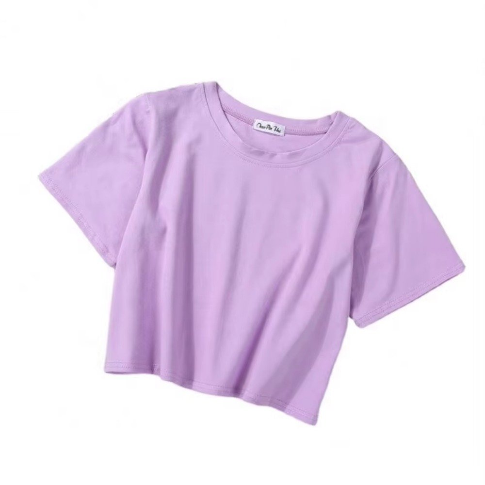 Custom White Woman T-Shirt Printed Plain Ladies Black T-shirt Printing Blank Cotton Loose Crop Top Women T-Shirts