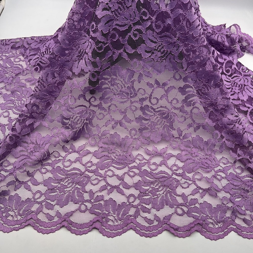 Popular Manufacture Available Low Price Colourful Elastic Embroidery Knitting Lace Fabric for Wedding Dress Other Fabric Knitted