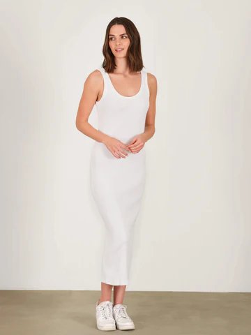 Summer Solid Color Ribbed Slim Fit tank dress For Women
