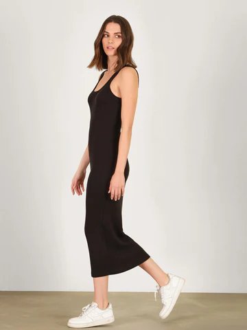 Summer Solid Color Ribbed Slim Fit tank dress For Women