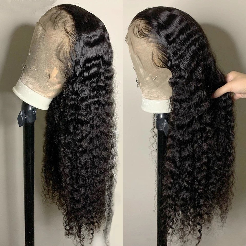 Kinky Curly HD 360 Lace Frontal Wig Vendor Peruvian Human Hair Lace Front Wigs Braided Full Lace Human Hair Wig For Black Women