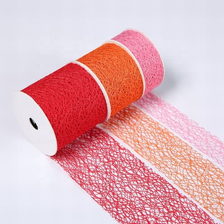 Decorative Tulle Mesh Fabric flower ribbon 100% Polyester decor Mesh Ribbon