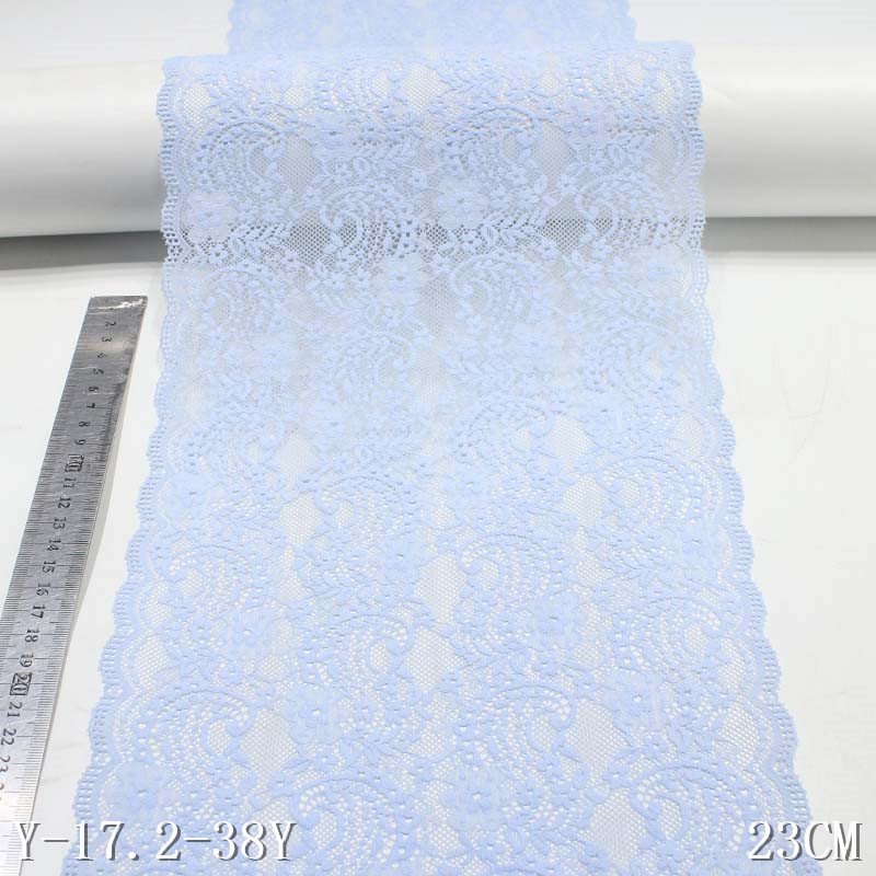 Soft White Mesh Fabric Fancy Flower Spandex Stretch Lace Trim Elastic Lace Fabric for Women Lingerie Dress