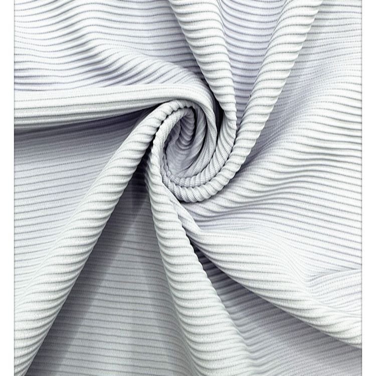 Wholesale Ribbed 4 Way Stretch 13 Spandex 87 Nylon Fabric Stretchable Ottoman Rib Knit Fabric Ottoman Fabric