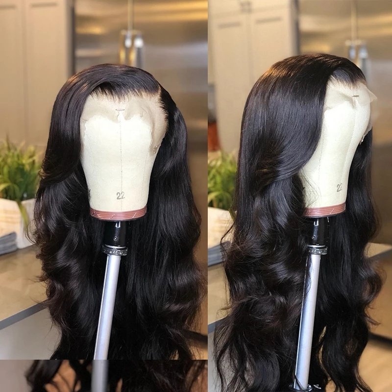 Ali Queen Hair Body Wave 13X4 Transparent Lace Frontal Wig With Baby Hair Human Hair Wigs For Women