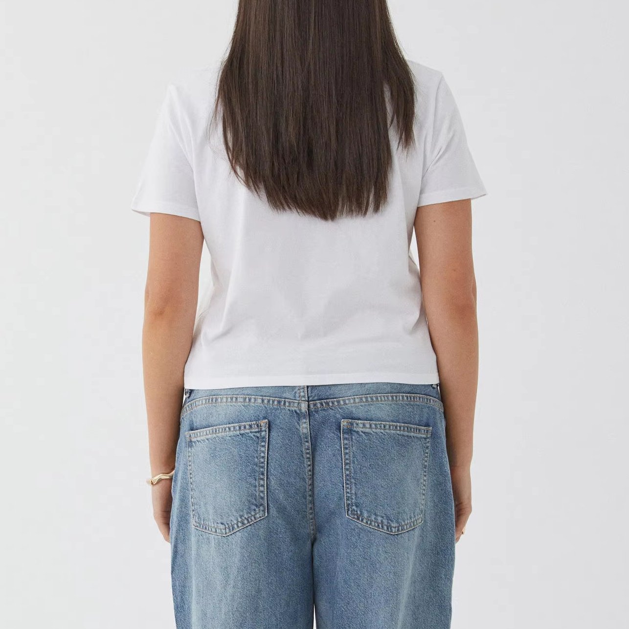 Runwaylove R424 White t-shirt Basic blank design t-shirt