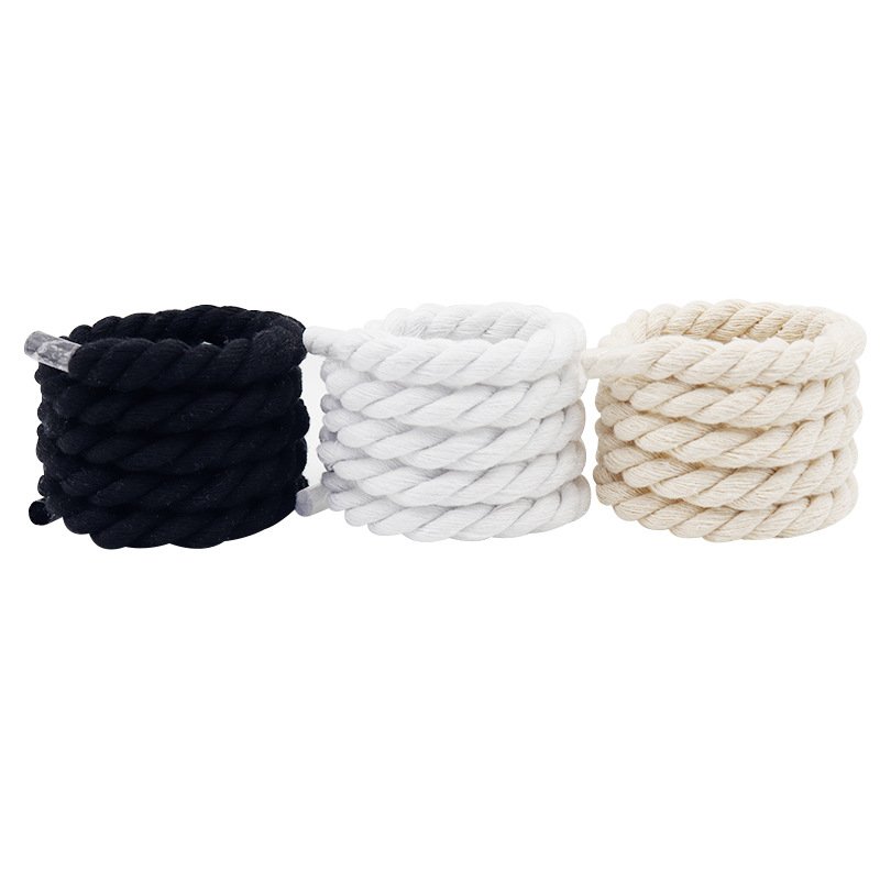 Big round shoes laces 10 mm width 80-180 cm round shoe laces 3 colors braid rope shoelaces