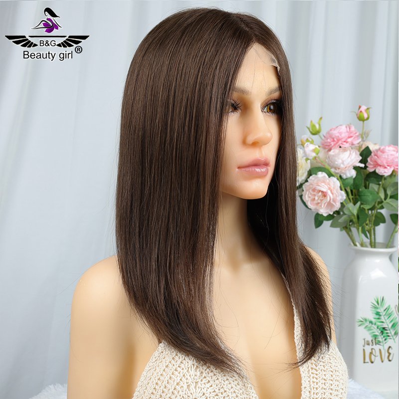 New Arrival Natural Hair Line Human Hair Silk Base Medical Wig Lace Front Pre Plucked Glueless Silk Wigs Kuwait Salon