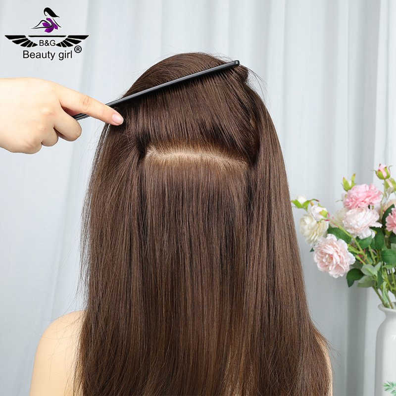 New Arrival Natural Hair Line Human Hair Silk Base Medical Wig Lace Front Pre Plucked Glueless Silk Wigs Kuwait Salon