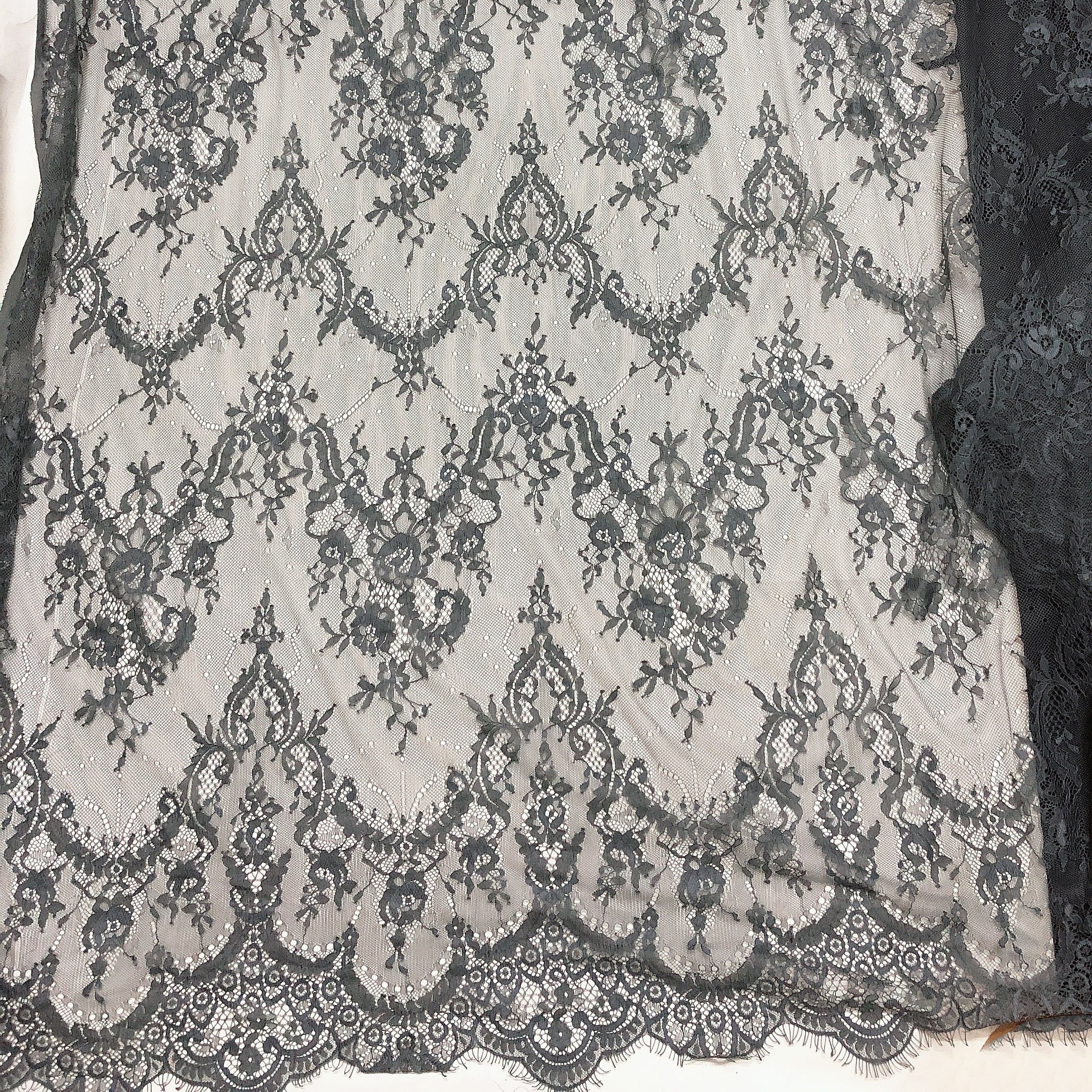 Elegant dyed multicolor french lace fabric chantilly retailer LT20697