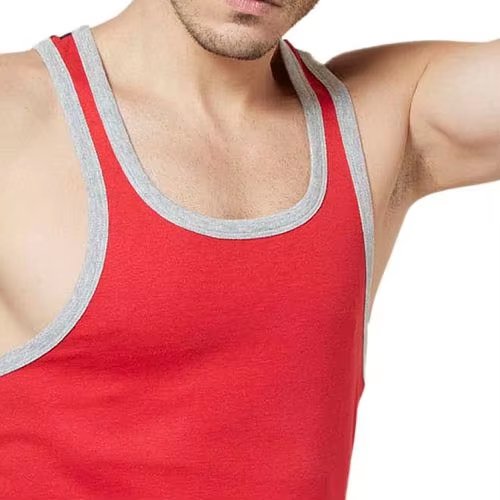 Singlet For Men Custom Sublimation Print Ribbed Fitness Wholesale Gym Tank Top Men Round Bottom Polyester Mesh Tank Top