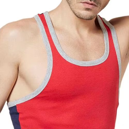 Singlet For Men Custom Sublimation Print Ribbed Fitness Wholesale Gym Tank Top Men Round Bottom Polyester Mesh Tank Top