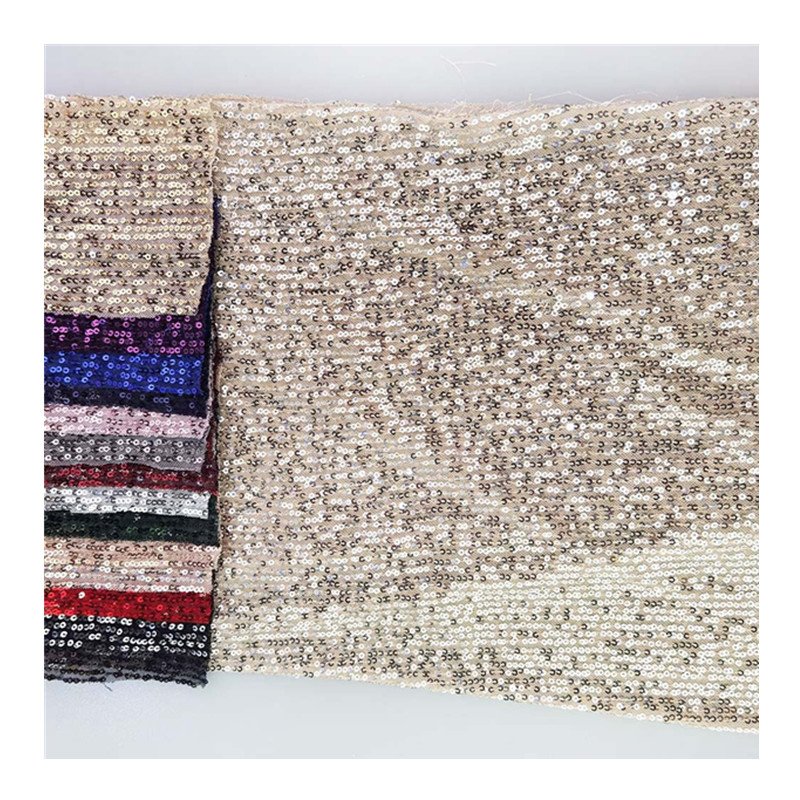 New Wholesale 88%Polyester 12%Spandex Four-Way Stretch Embroidery Sequins Mesh Fabric for Party Dress, Decoration, Banquet