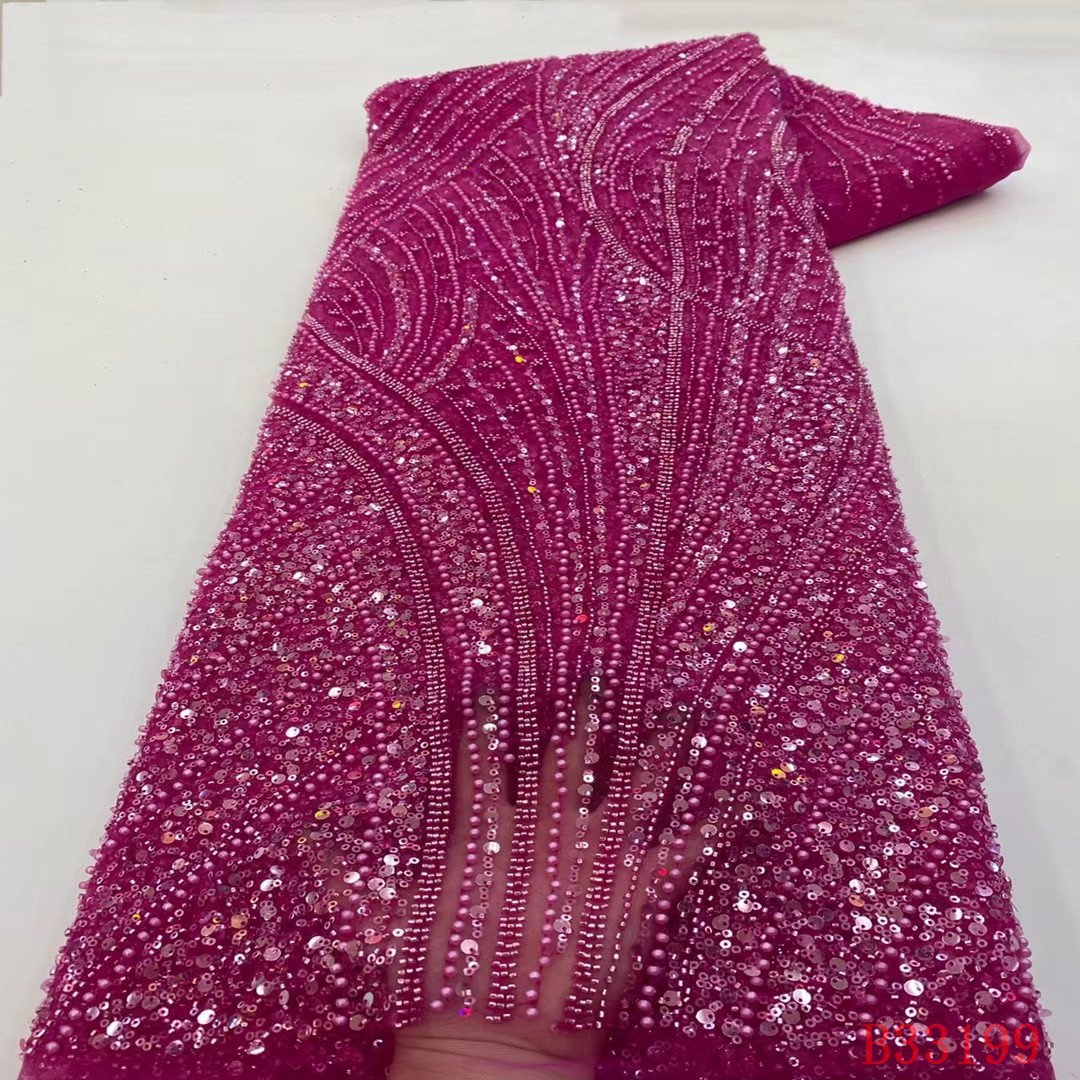 wholesale price and high quality sequin lace fabric embroidery black material tulle