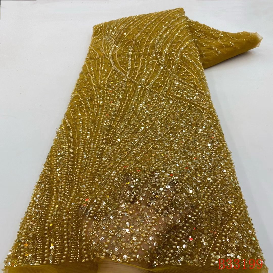 wholesale price and high quality sequin lace fabric embroidery black material tulle