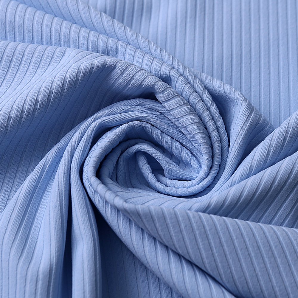 Nylon high elasticity knitted ribbed staircase fabric magic strip yoga clothes tight pants sports fabric