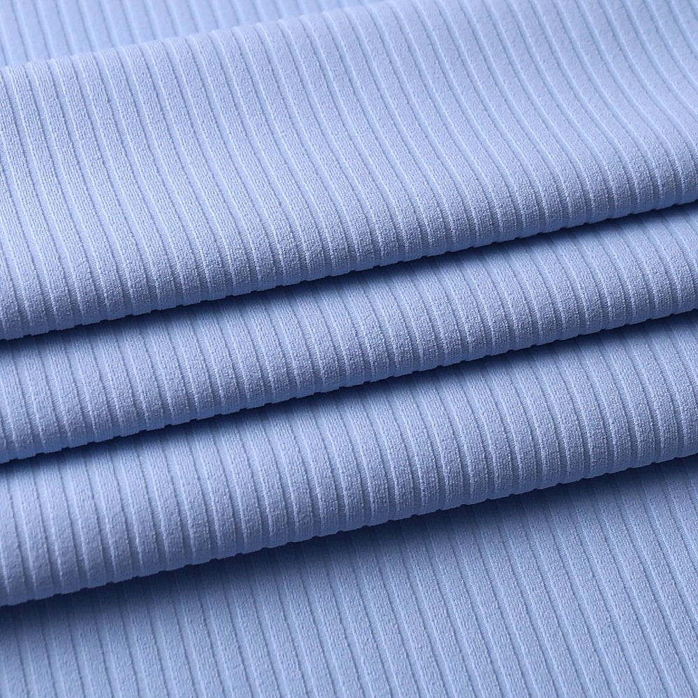 Nylon high elasticity knitted ribbed staircase fabric magic strip yoga clothes tight pants sports fabric
