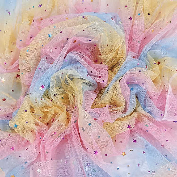 Wholesale Glitter Tulle Fabric Star Sequin Dress