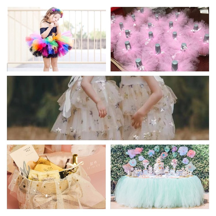 Wholesale Glitter Tulle Fabric Star Sequin Dress