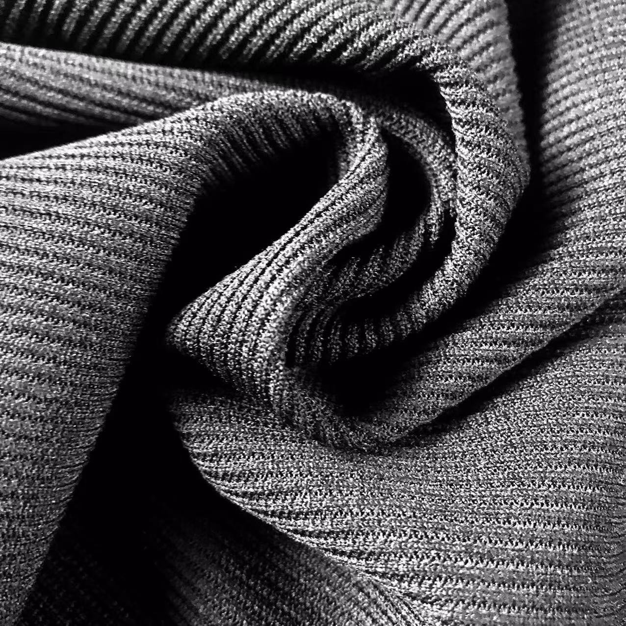 Popular sale comfortable 32s ribbed cuff fabric custom plain dyed 100 organic cotton 2x2 rib knit fabric