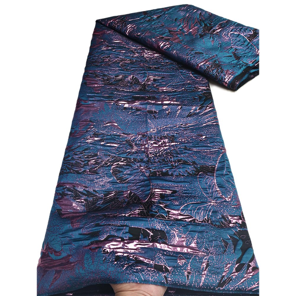 NI.AI Luxury Embroidery Lace Fabric Shiny Embossed Damask Jacquard Fabric Brocade Jacquard Fabric