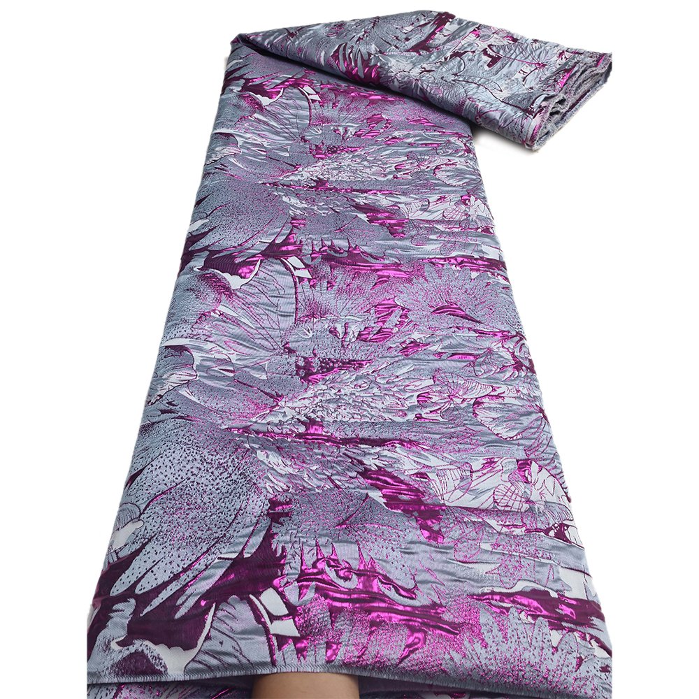 NI.AI Luxury Embroidery Lace Fabric Shiny Embossed Damask Jacquard Fabric Brocade Jacquard Fabric