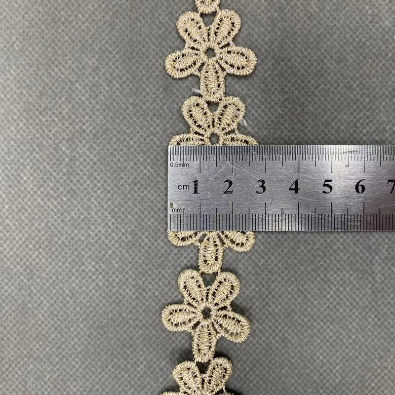 ZSY Beautiful Shiny Gold metallic Embroidery Border Net Lace Trim gold trim lace border lace trimmings for dress