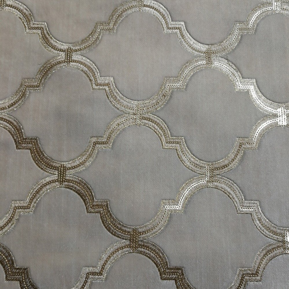 polyester flower embroidery tulle fabric for upholstery
