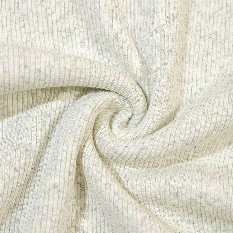 Popular CVC Textile Custom 50% Cotton 50% Polyester Spandex Cotton Rib Knitted Fabric For Garments