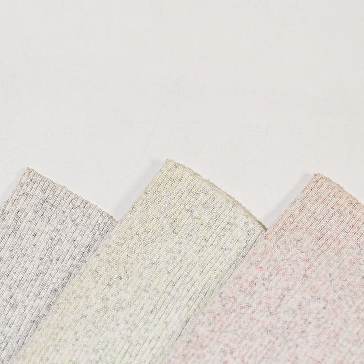 Popular CVC Textile Custom 50% Cotton 50% Polyester Spandex Cotton Rib Knitted Fabric For Garments