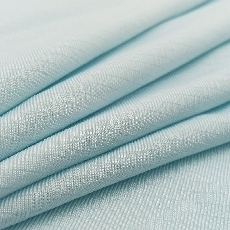 Custom 90% Polyester Spandex Single-Sided Jacquard Fabric Quick Drying & Breathable Rib Stretch for Sports Swimwear
