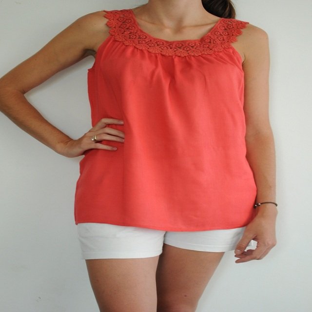 Neck Lace Latest Design Women s White Blouse Colourful sleeveless tank tops for Ladies