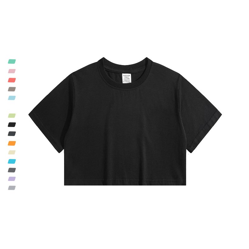 Ladies sexy vintage washed hip hop t-shirt custom logo cotton ribbed neckline oversize t shirt