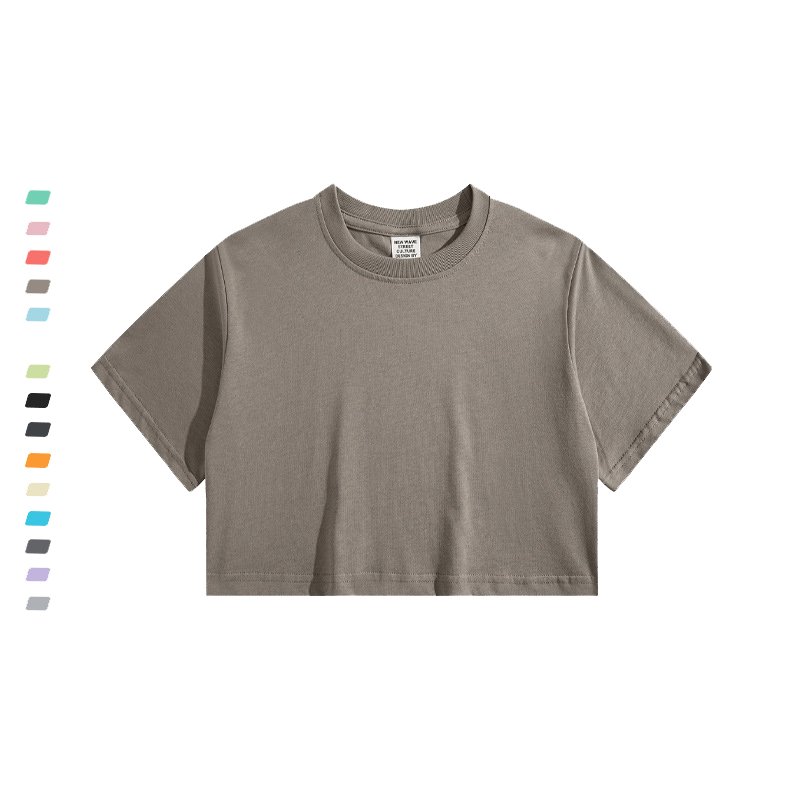Ladies sexy vintage washed hip hop t-shirt custom logo cotton ribbed neckline oversize t shirt