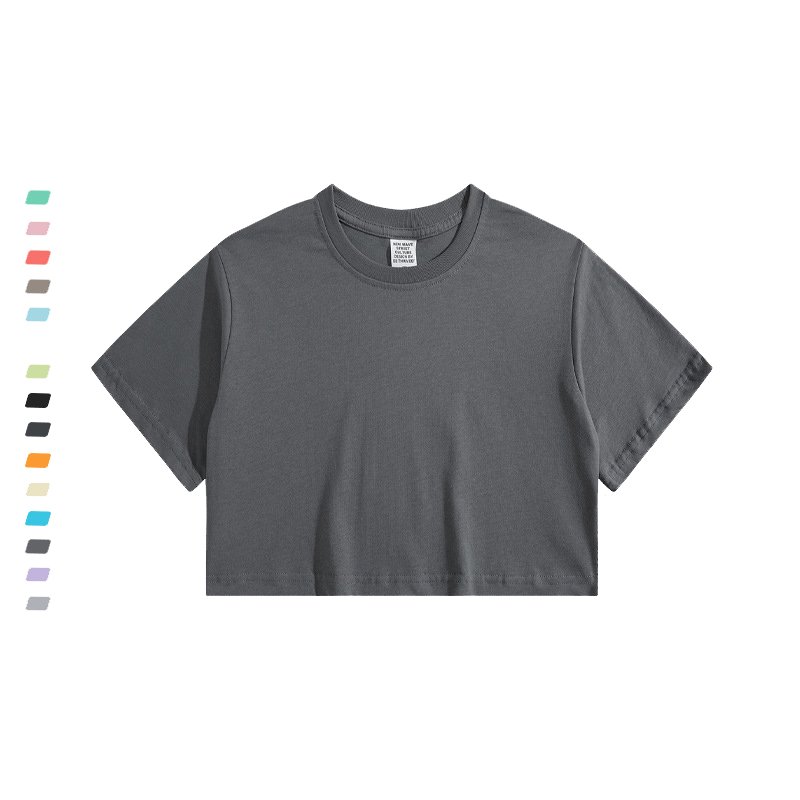 Ladies sexy vintage washed hip hop t-shirt custom logo cotton ribbed neckline oversize t shirt