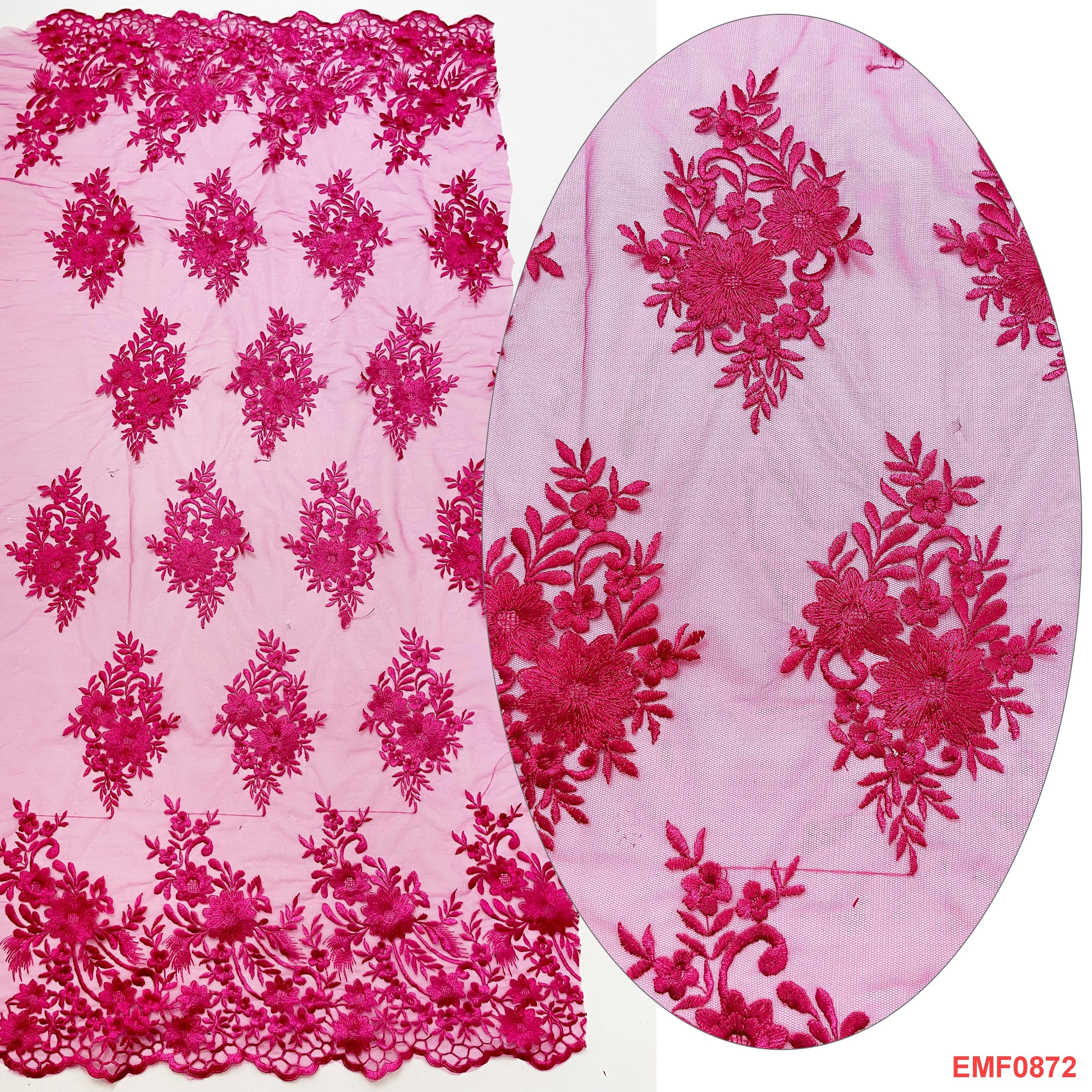 3D Flower embroidery lace trim side polyester tulle fabric tela de tul encaje bordado for Sale embroidery beaded lace fabric