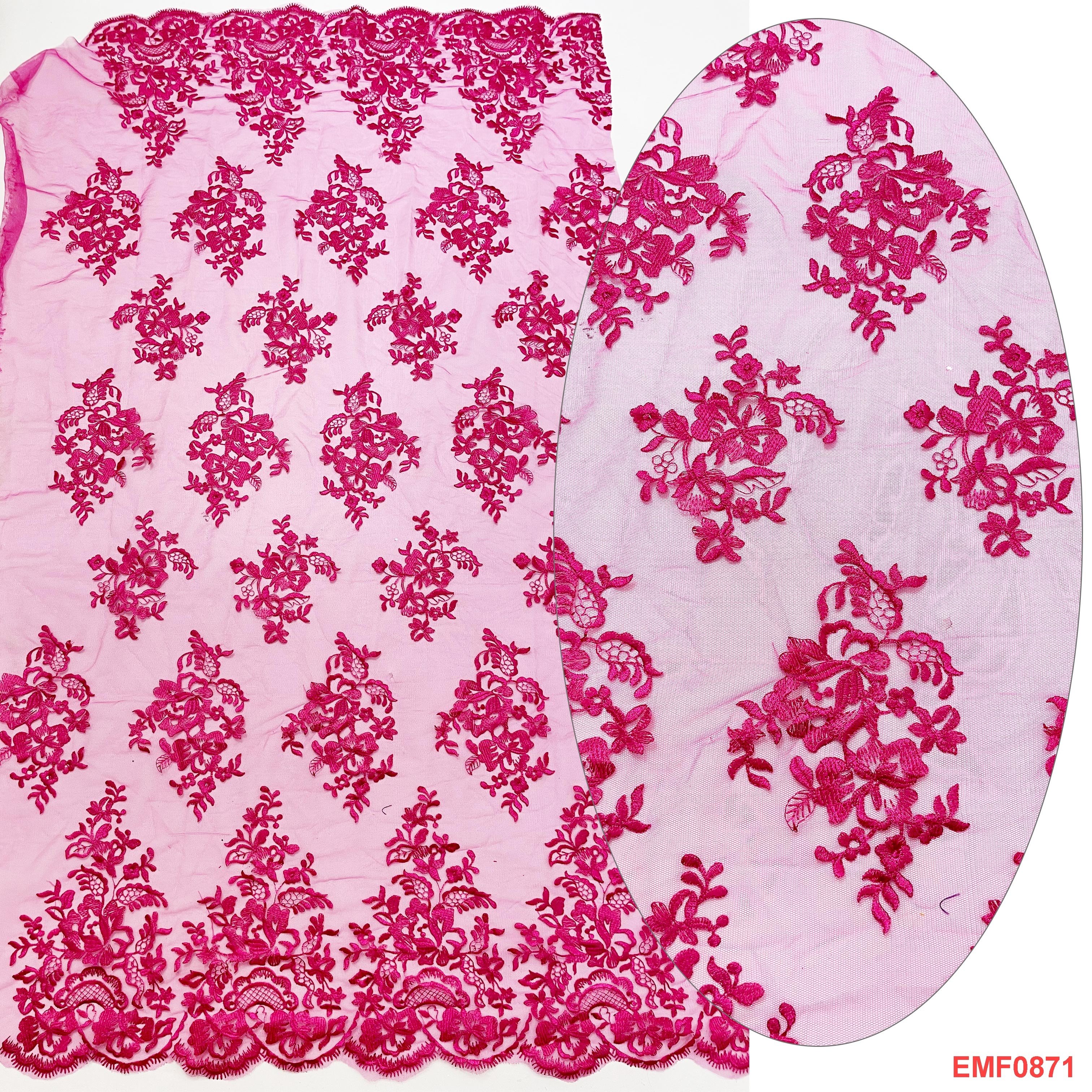 3D Flower embroidery lace trim side polyester tulle fabric tela de tul encaje bordado for Sale embroidery beaded lace fabric