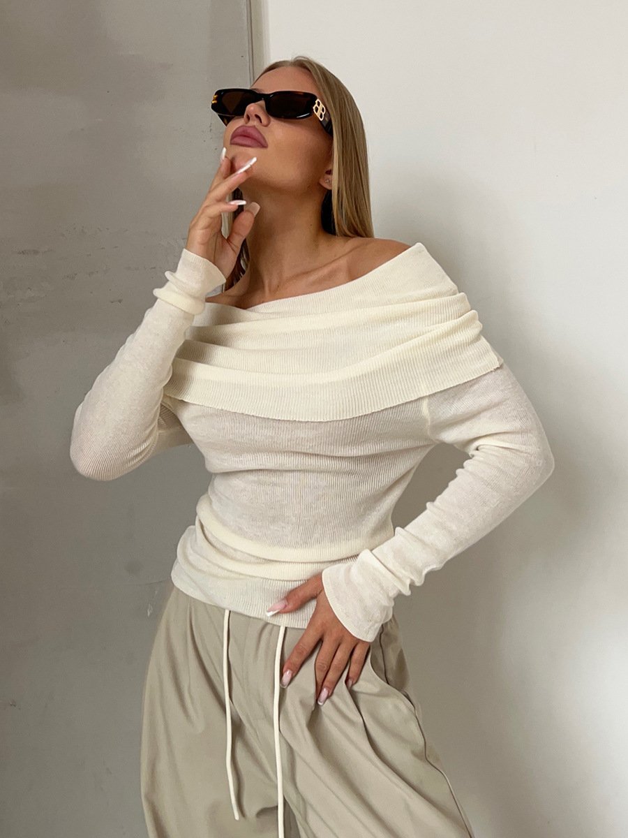 Women Casual Long Sleeve Fall Sweaters Crew Neck Solid Color Soft Ribbed Knitted Oversized Pullover Loose Fit Jumper