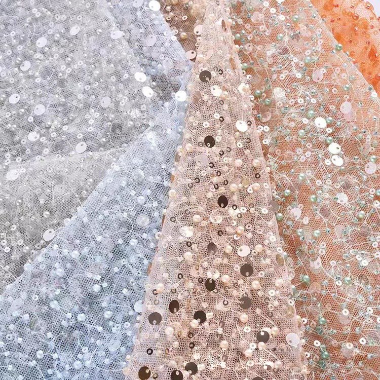 Polyester Embroidered Lace fabrics Wholesale Price Luxury African Lace fabrics For Women