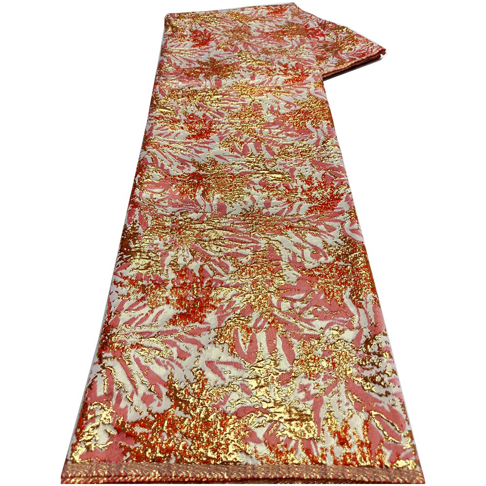 NI.AI Blue Good Quality Embroidery Pattern Brocade Jacquard African Luxury French Fancy Brocade Fabric For Women Wedding Dress