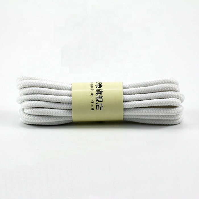 Wholesale 4mm round polyester shoe lace for Martin boots and leather shoes Casual sneakers boots shoelace