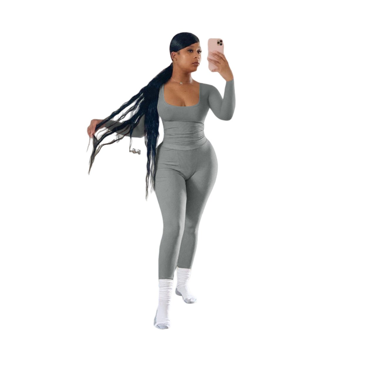 2025 Custom Elasticity Autumn Winter Cotton Leggings Loungewear Fitness Women Two Piece Set Clothing Lounge Set Women'S Sets