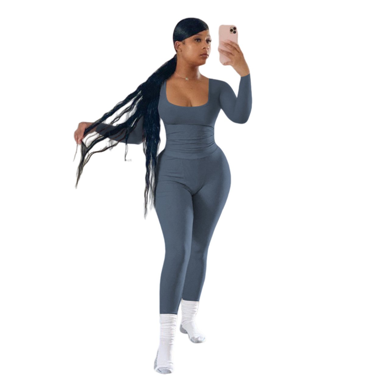 2025 Custom Elasticity Autumn Winter Cotton Leggings Loungewear Fitness Women Two Piece Set Clothing Lounge Set Women'S Sets