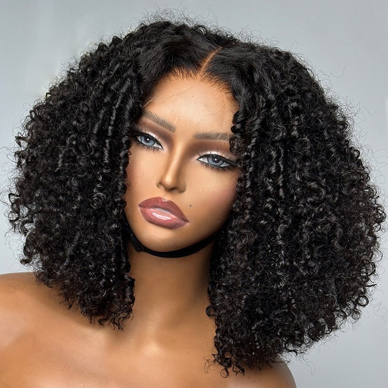 High Quality Glueless Wig Silky Blunt Bob Cut 5x5 Closure HD Lace Front Wig Breathable Cap 100% Human Hair Wig